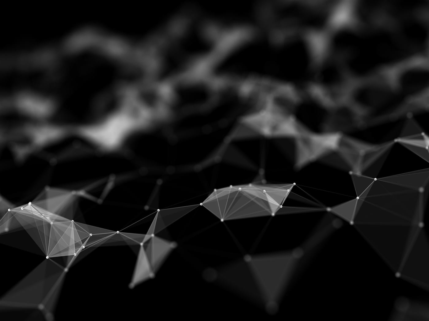 Abstract low-poly network mesh representing systematic quality assurance