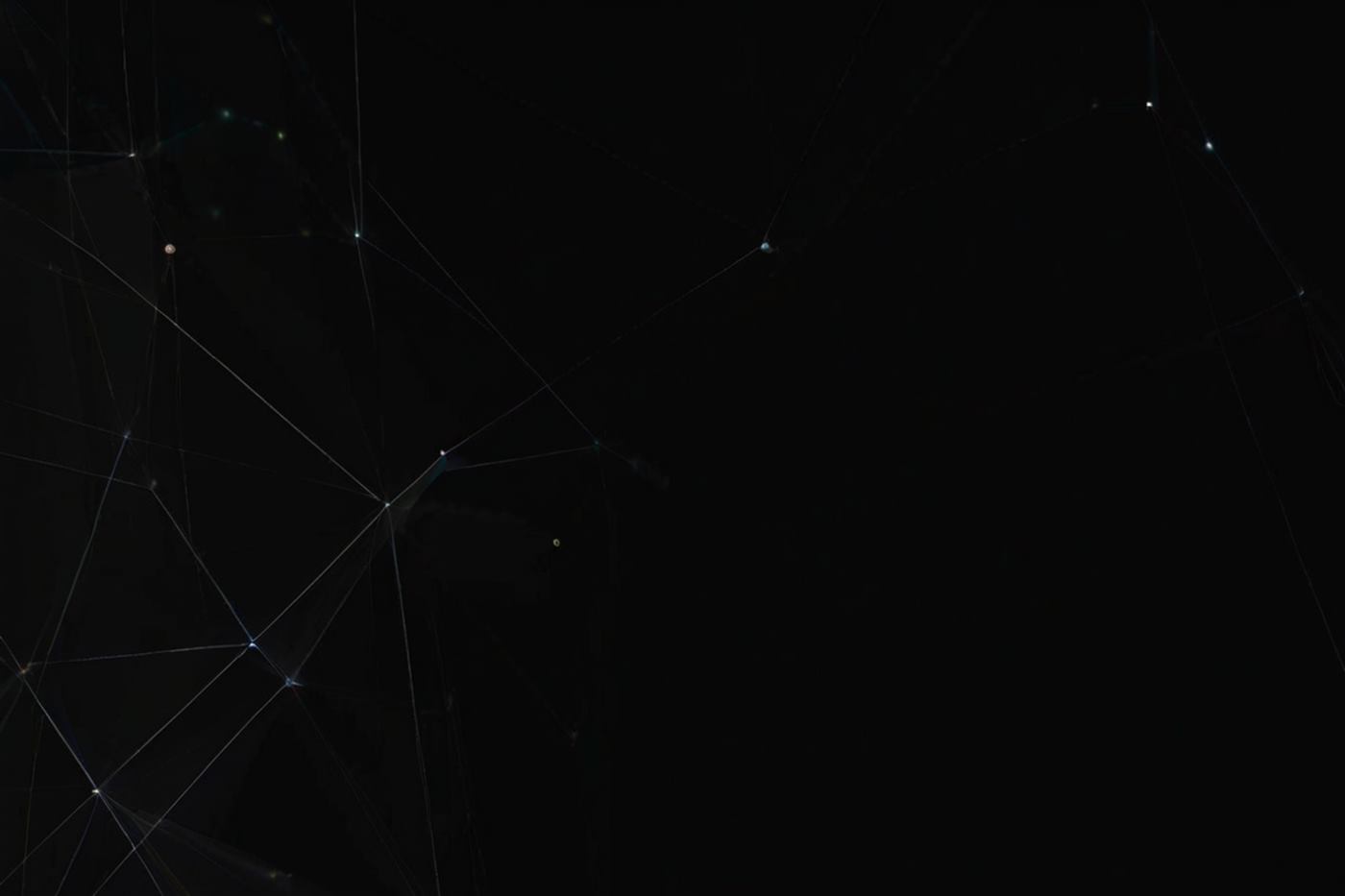 Dark network mesh of connected points, representing systems transformation
